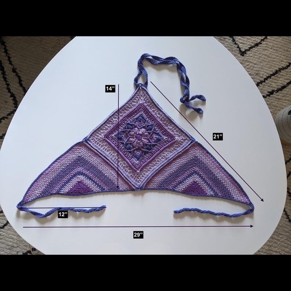 Brand new Boho Crochet Mandala Crop Top - Picture 6 of 6